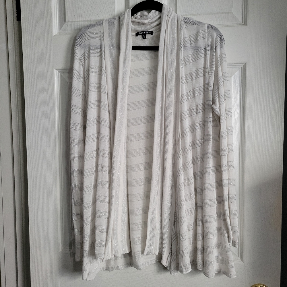 Striped Open Cardigan